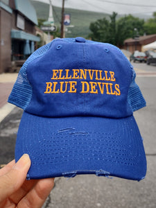 Ellenville Blue Devil Spell Out Hat